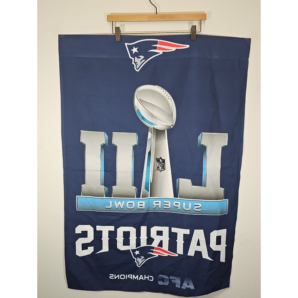 NEW ENGLAND PATRIOTS SUPER BOWL‎ LIII CHAMPIONS 28"X40" BANNER FLAG